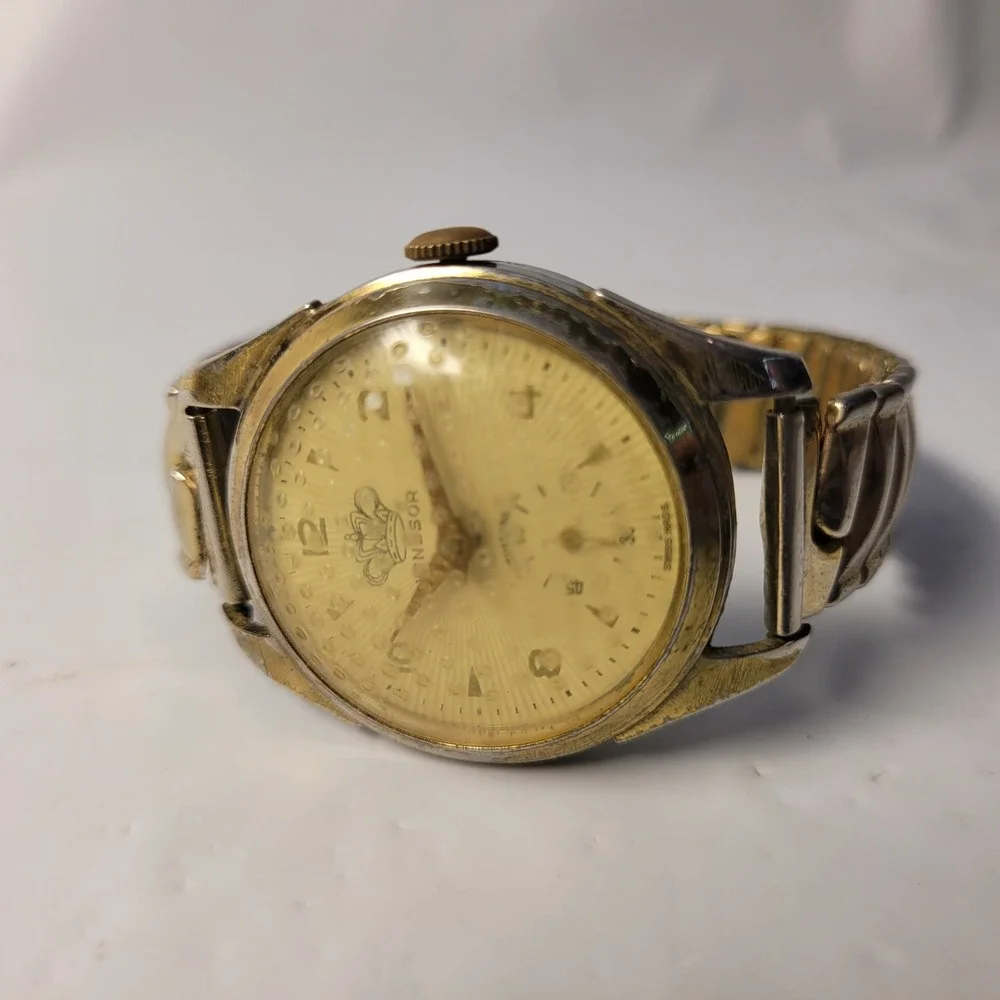 Windsor Watch Mechanical‎ Swiss Made Two-Tone Expansion Band Vintage